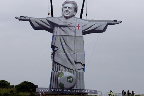 Paddy Power stunt: Roy the Redeemer on the White Cliffs of Dover